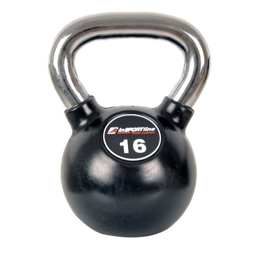 Kettlebell gumis, krómozott fogantyúval 16 kg